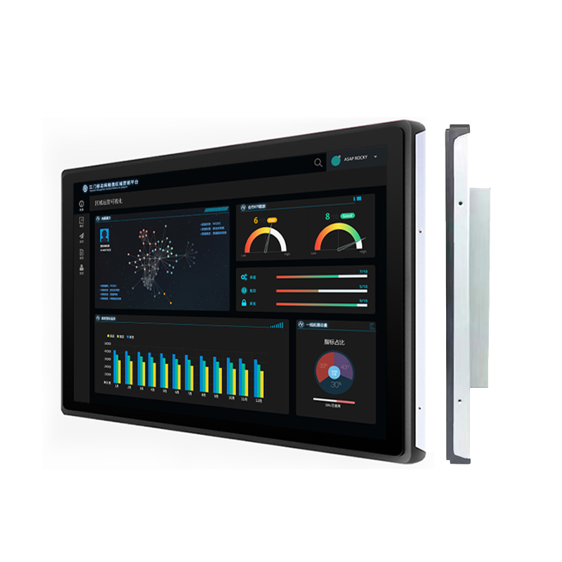 21.5寸壁掛電容觸摸一體機(jī) 直角嵌入式互動(dòng)查詢顯示屏 廠家現(xiàn)貨