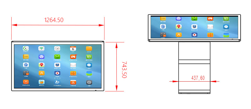 臥式廣告機(jī)安卓電容觸摸一體機(jī)