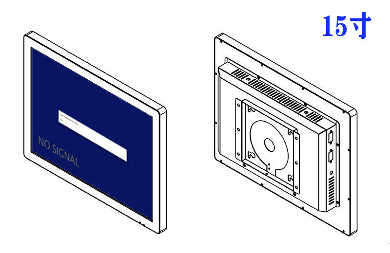 15寸壁掛高清HDMI輸入顯示器