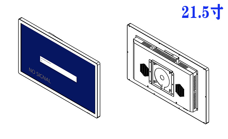 21.5寸壁掛HDMI輸入顯示器