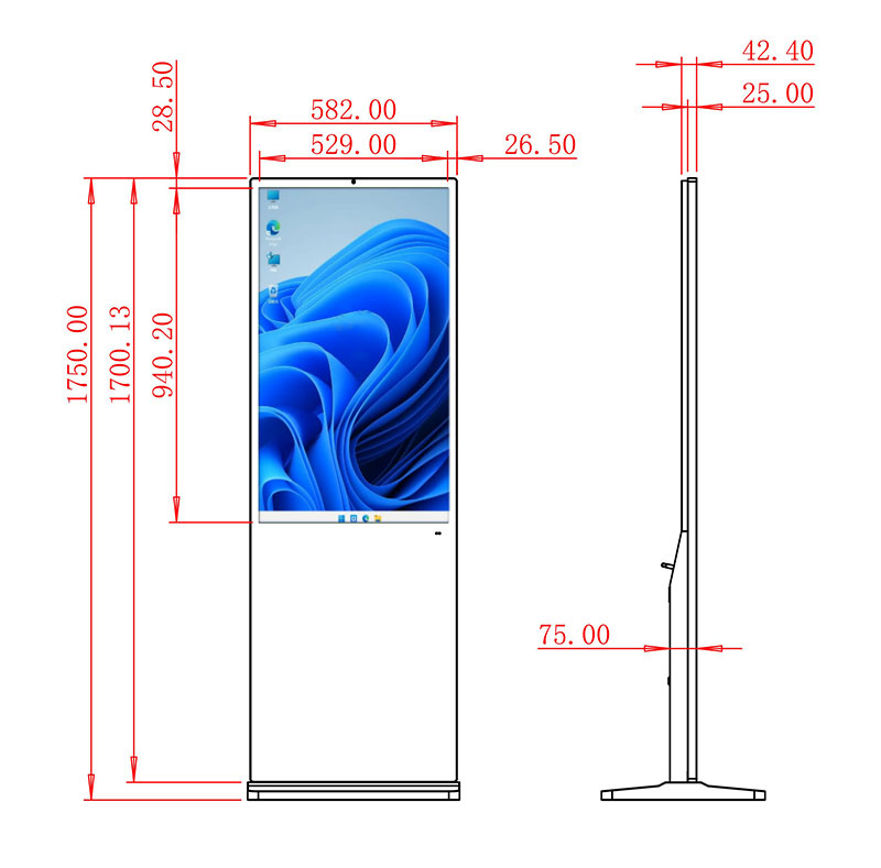 立式windows電容觸摸廣告機價格