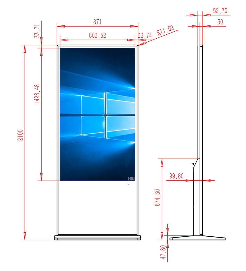 液晶電視立式windows紅外觸摸一體機(jī)