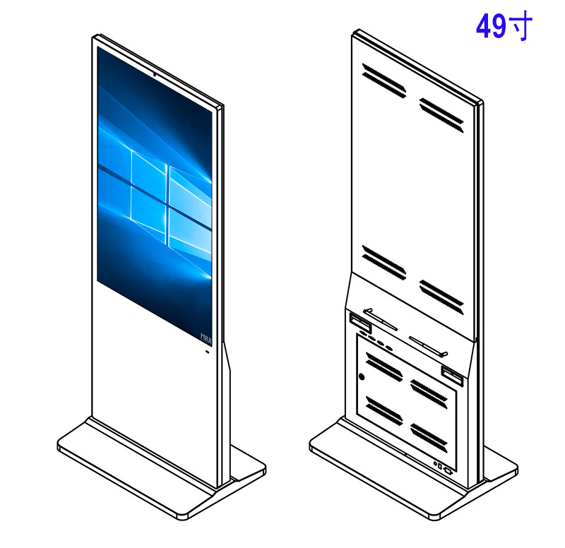 49寸福州立式windows一體機(jī)