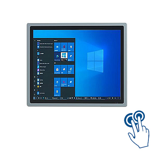 19寸外嵌式工業(yè)觸摸一體工控機 Windows電容觸摸數(shù)字看板嵌入平板機