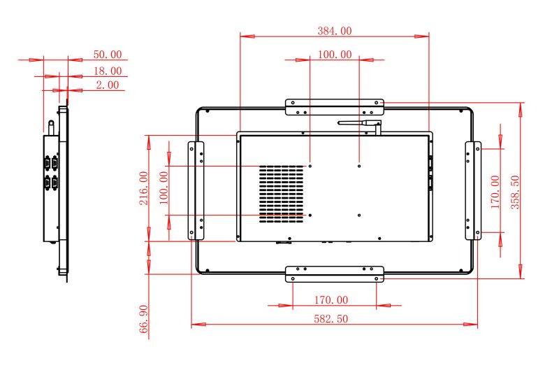 23.8寸嵌入式工業(yè)一體機(jī)電腦