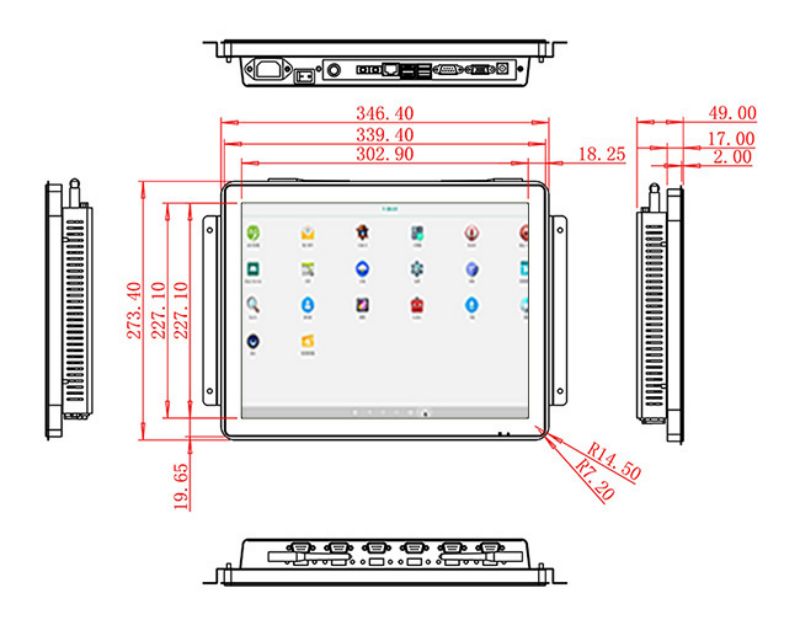 15寸內(nèi)嵌式電容觸摸工控機(jī)