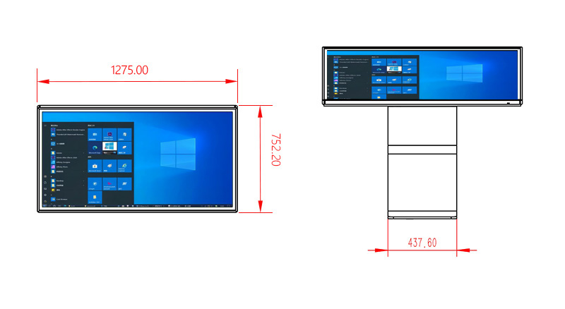 臥式廣告機(jī)windows紅外觸摸一體機(jī)