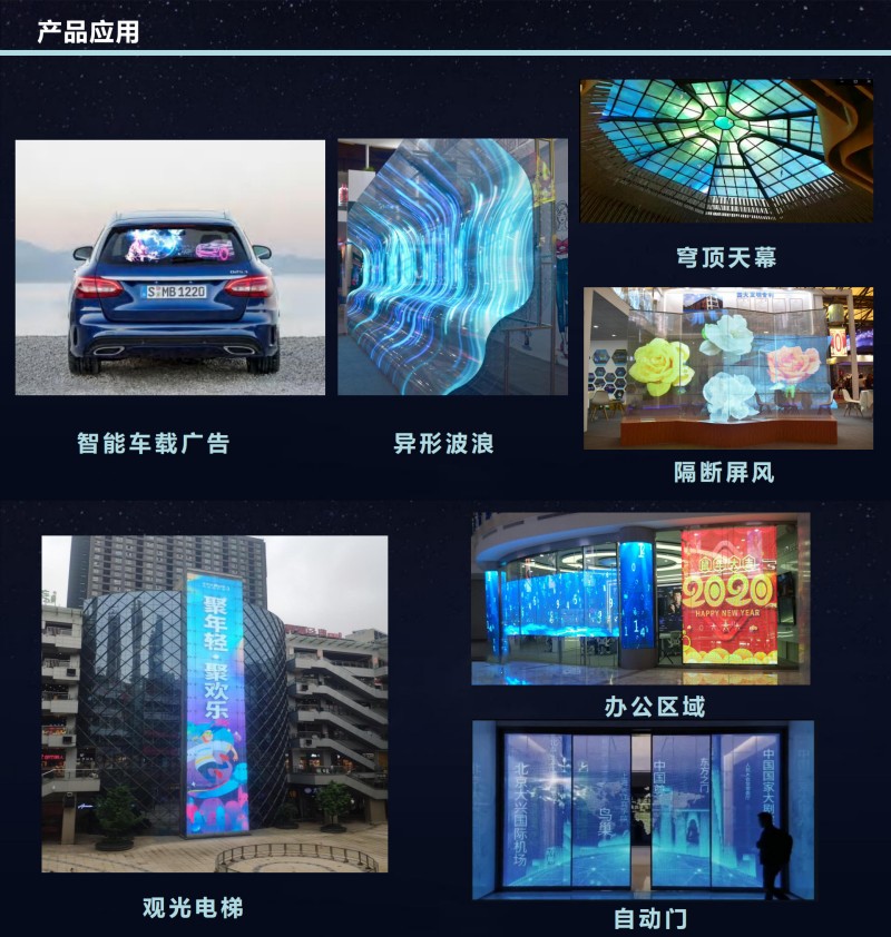 led柔性貼膜屏