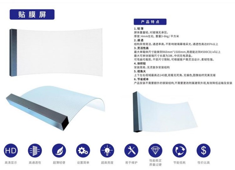 led柔性晶膜屏