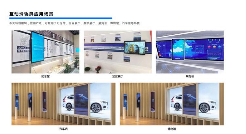 互動透明滑軌屏