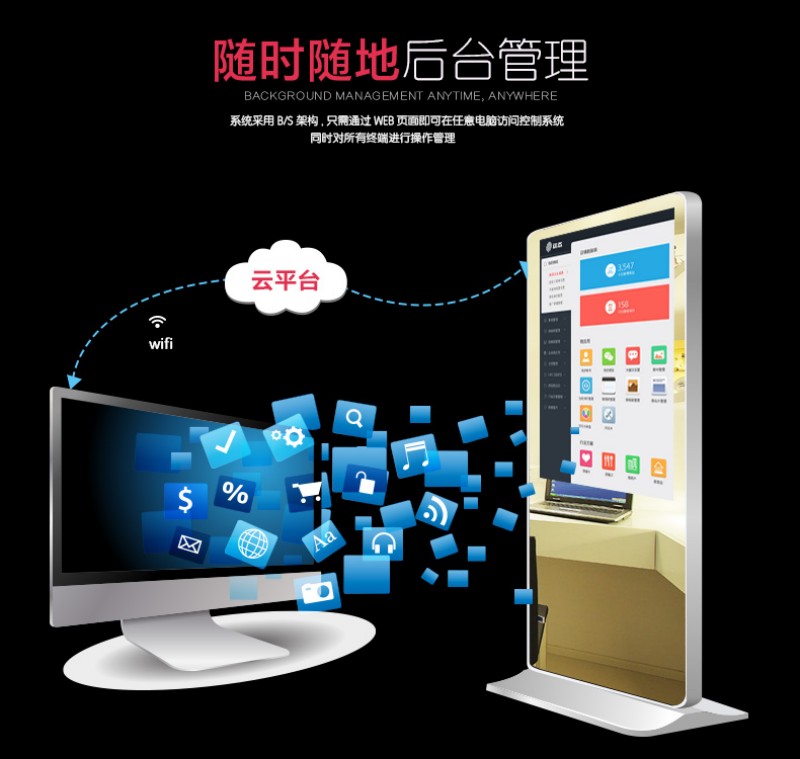 智能鏡面廣告機(jī)